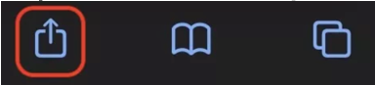 Image de l'icône de partage pour ouvrir le menu